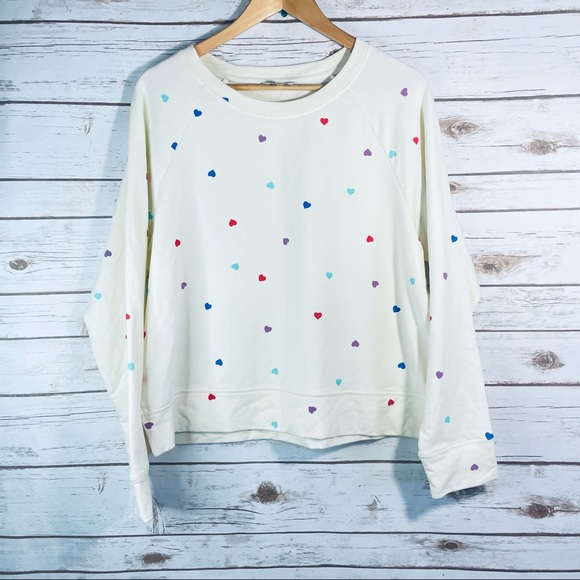 Sweaters - Wildfox | Cream heart sweatshirt